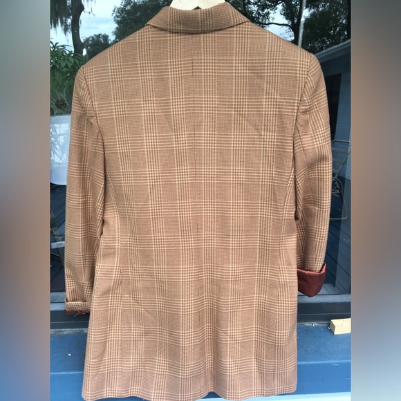 Wool Oversized Fall plaid Blazer - Picture 4 of 5